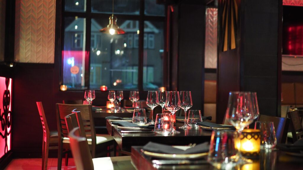 An image of a table in a restaurant