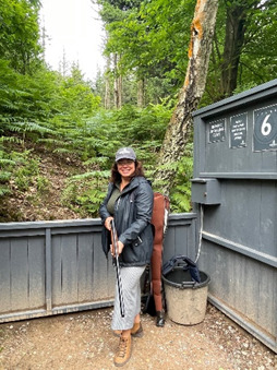 Cleide clay pigeon shooting